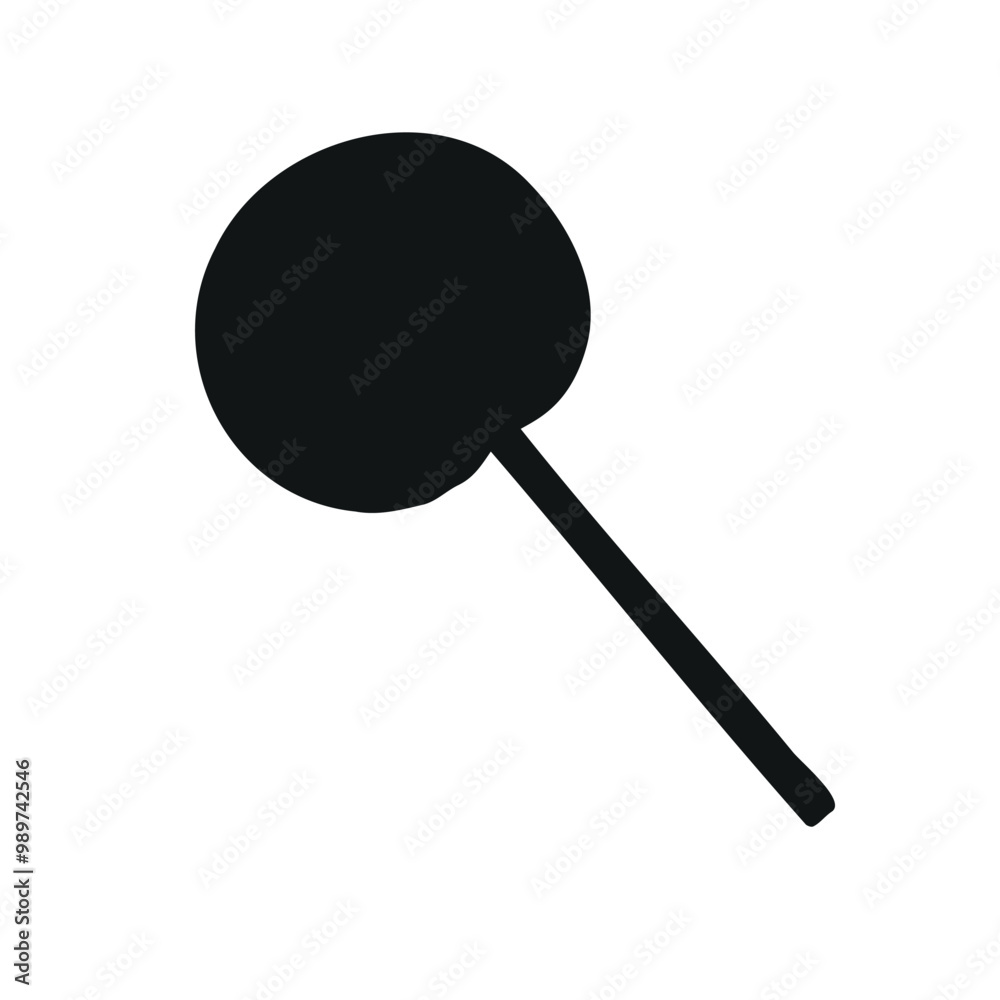 Vector hand drawn lollipop silhouette isolated on white background Vector hand drawn lollipop silhouette isolated on white background