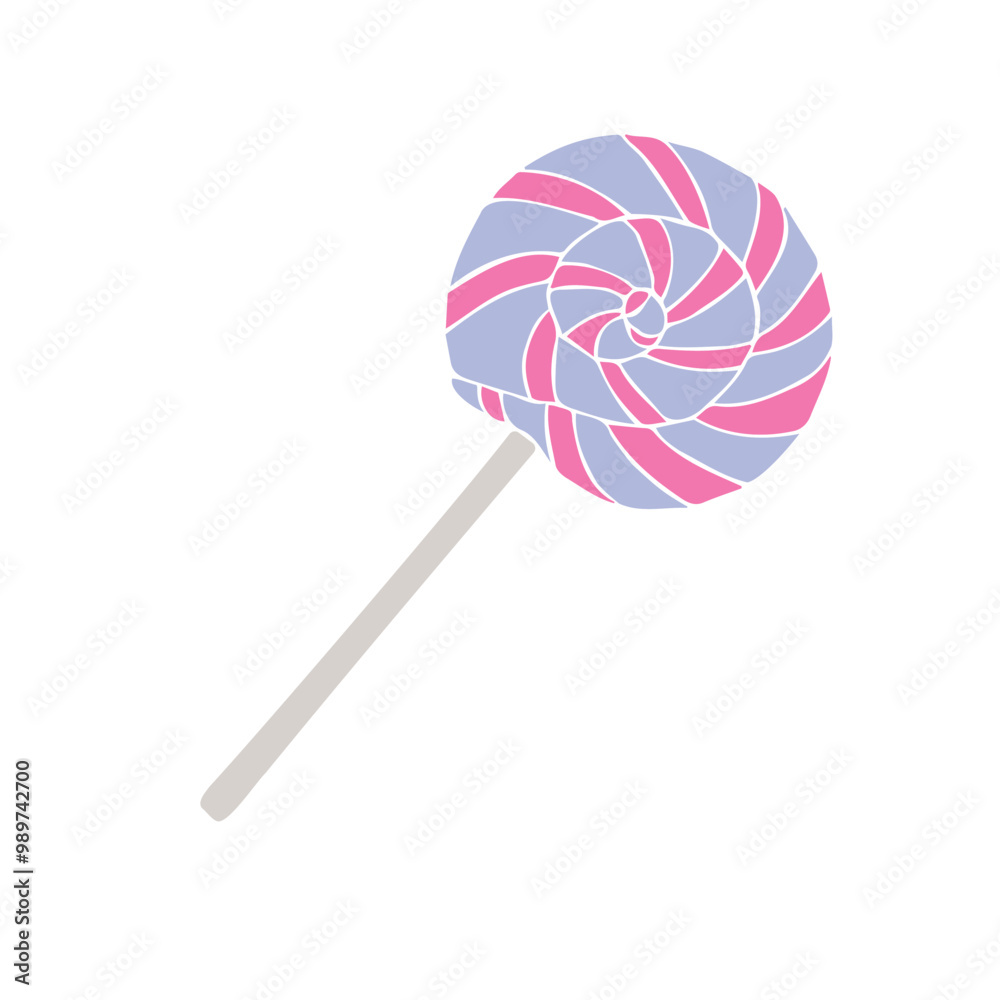 Vector hand drawn sketch doodle lollipop isolated on white background