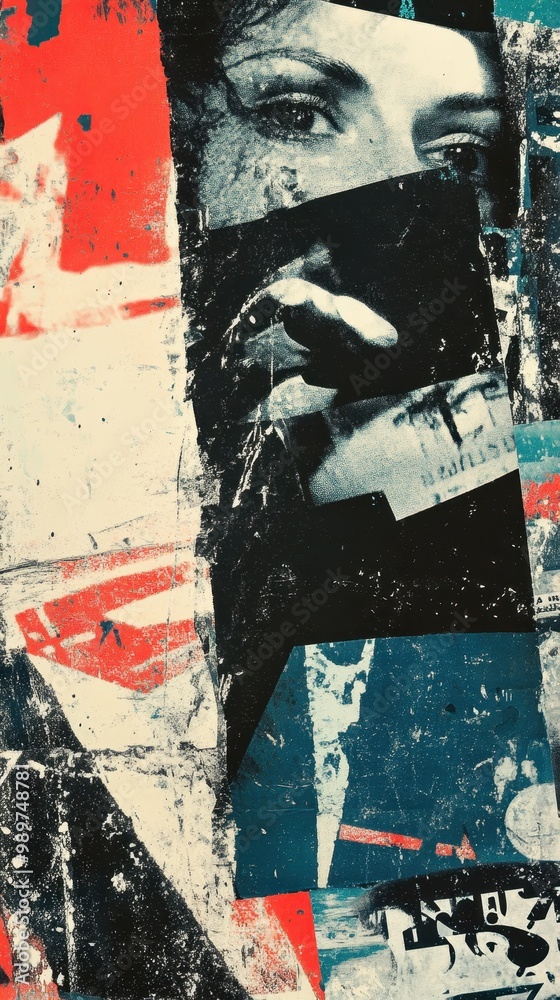 Fototapeta premium A grunge backdrop features bold text highlighting edgy promotions with distressed details