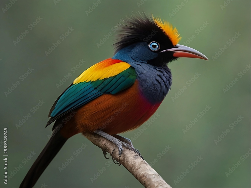 Obraz premium Wilson’s Bird-of-Paradise (Cicinnurus respublica) – A striking bird with vivid colors, found in Indonesia.