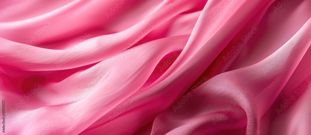 Obraz premium Silk Fabric Crepe De Chine Pink
