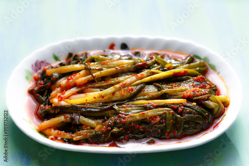 Obraz na płótnie green onion kimchi, pa-kimchi w salonie