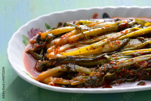 Obraz na płótnie green onion kimchi, pa-kimchi w salonie