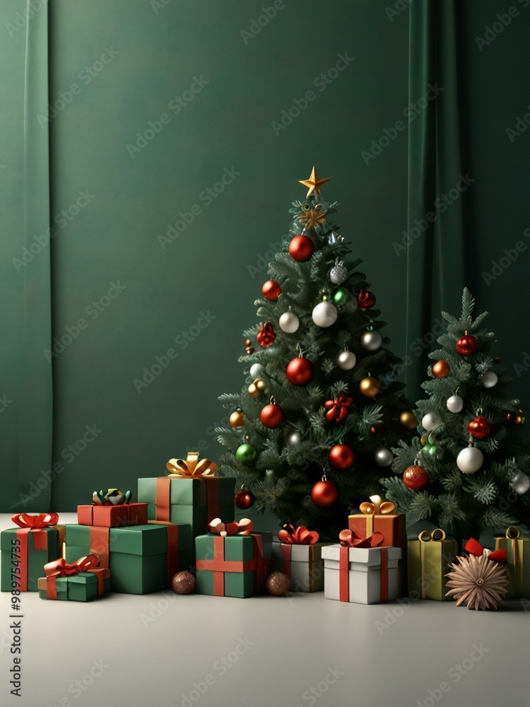 christmas tree with presents christmas tree with presents