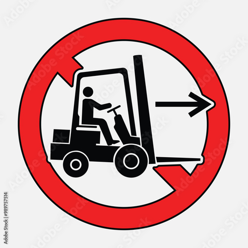 No Forklift Access Sign for Safety Compliance