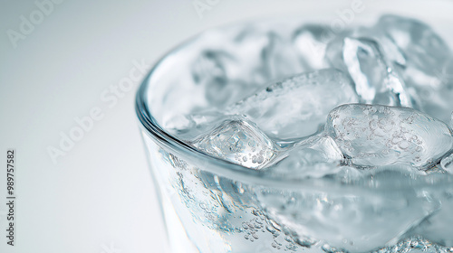 glass of water with ice