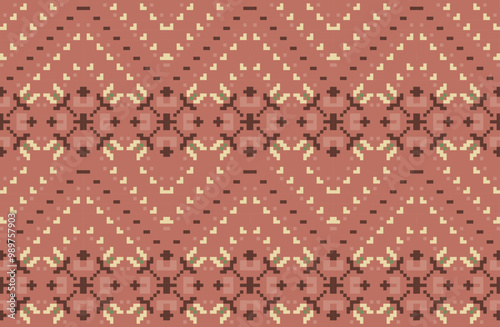 Baroque Abstract Geometric Patternfolk Embroidery, Aztec Geometric Ornament Print. Design for Carpet, Wallpaper, Clothing, Wrapping, Fabric
