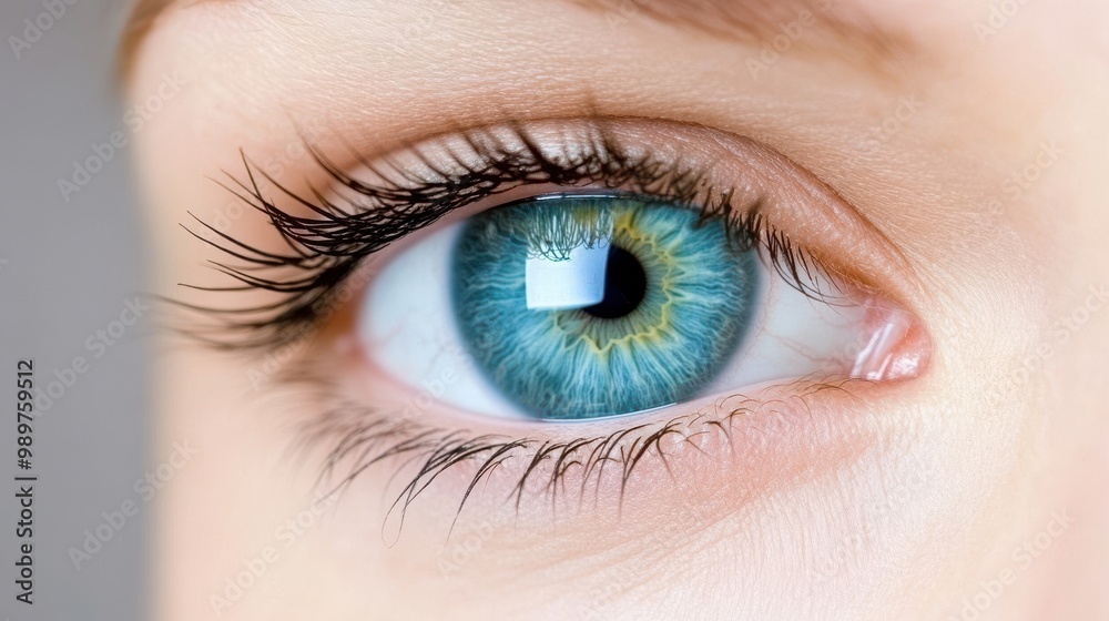 Close Up of a Blue Eye With Eyelashes Close Up of a Blue Eye With Eyelashes