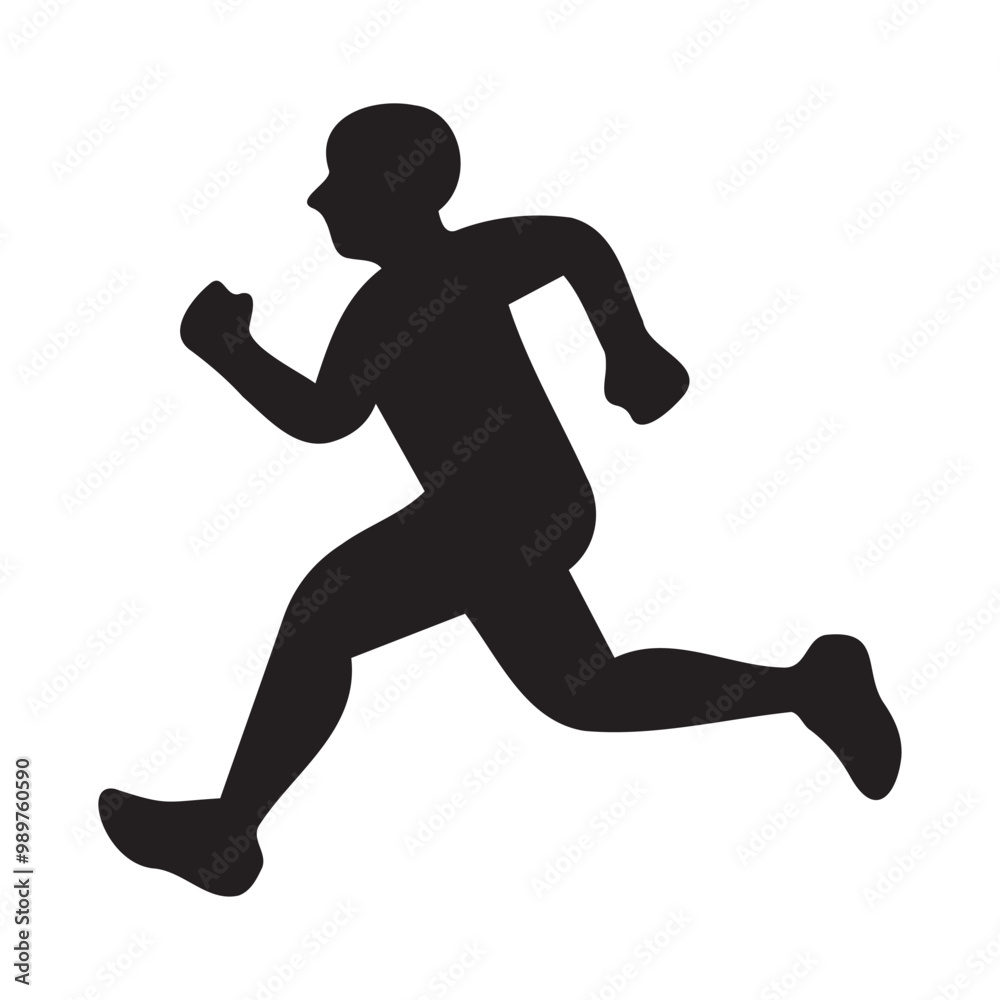 No Running, Warning Running On White Background No Running, Warning Running On White Background