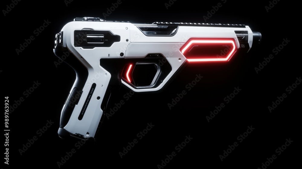 Futuristic sci-fi weapon design