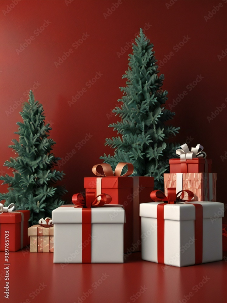 christmas tree with presents christmas tree with presents