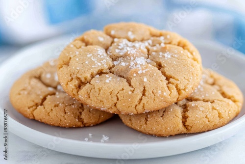 Delicious homemade peanut butter cookies on a plate