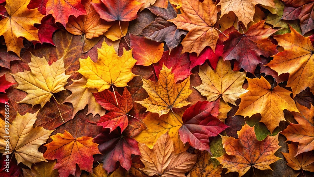A Vibrant Tapestry of Autumn Leaves in Warm Hues of Gold, Red, and Orange, Capturing the Essence of Seasonal Change A Vibrant Tapestry of Autumn Leaves in Warm Hues of Gold, Red, and Orange, Capturing the Essence of Seasonal Change