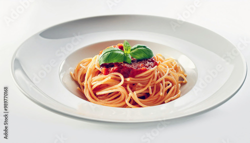 Classic Spaghetti with Tomato Sauce and Basil