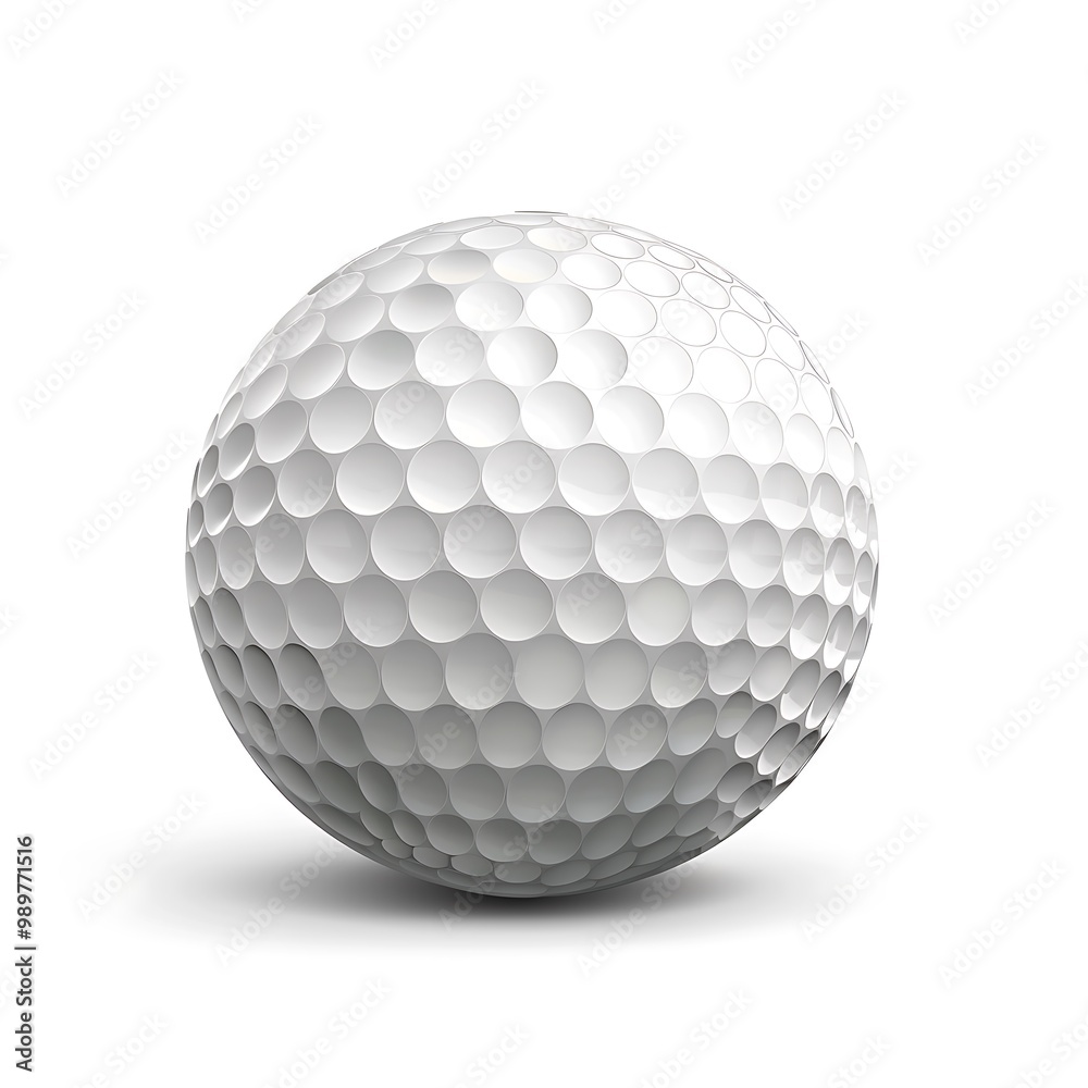 Golf ball isolated on white background. 3D rendering.