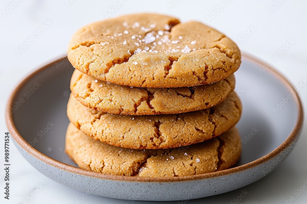 Stack of delicious homemade peanut butter cookies Stack of delicious homemade peanut butter cookies