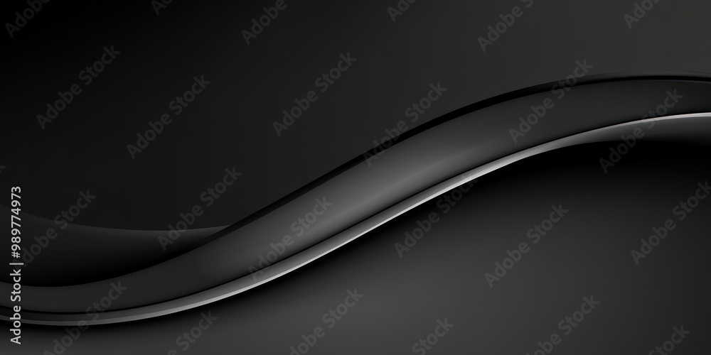 Obraz premium A smooth, flowing abstract design featuring dark tones and subtle highlights.
