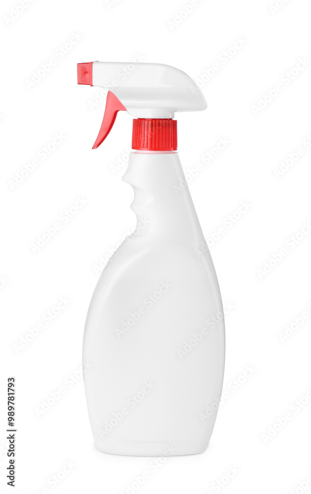 One toilet cleaner in bottle isolated on white One toilet cleaner in bottle isolated on white
