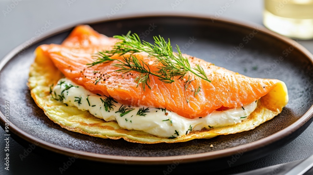 Delicious Smoked Salmon with Creamy Dill Sauce Delicious Smoked Salmon with Creamy Dill Sauce