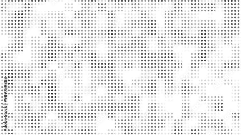 Seamless abstract technology halftone dotted overlay background animation