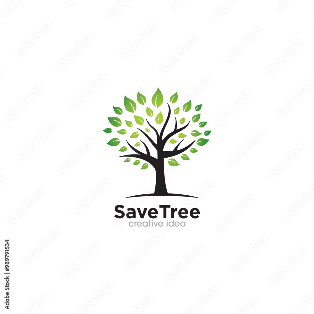 Obraz premium Creative Tree Logo Design Template