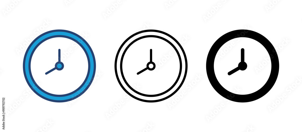 Clock icon vector. Time icon vector. watch icon symbol Clock icon vector. Time icon vector. watch icon symbol