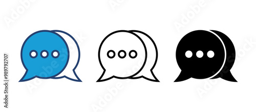 Chat icon vector. speech bubble icon. comment icon vector. message. contact us