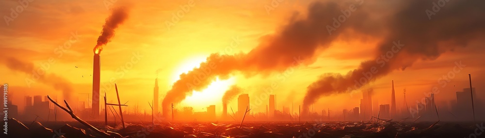 Dystopian Environmental Collapse Spherical Perspective Dystopian Environmental Collapse Spherical Perspective