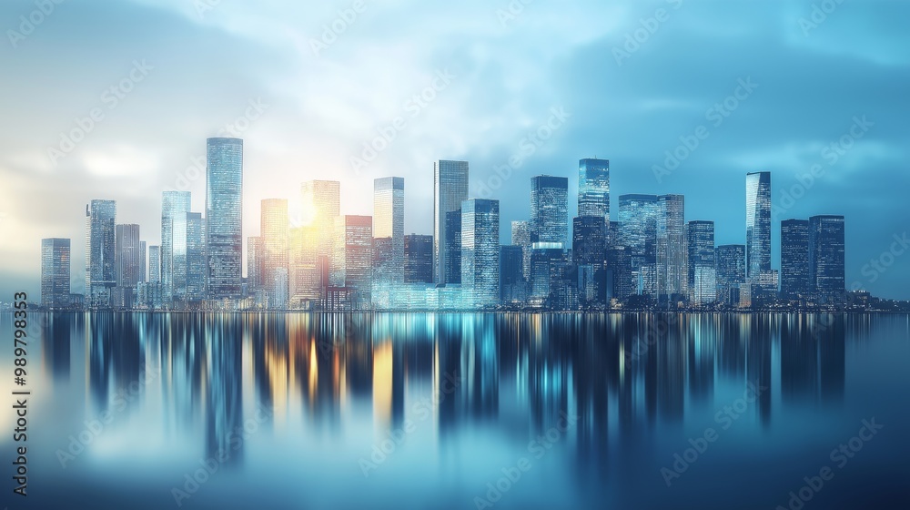 Fototapeta premium Cityscape buildings architecture various ideas and concepts. Ai generated