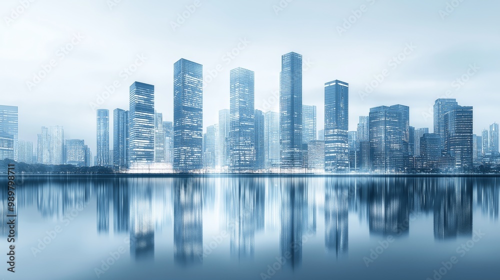 Fototapeta premium Cityscape buildings architecture various ideas and concepts. Ai generated