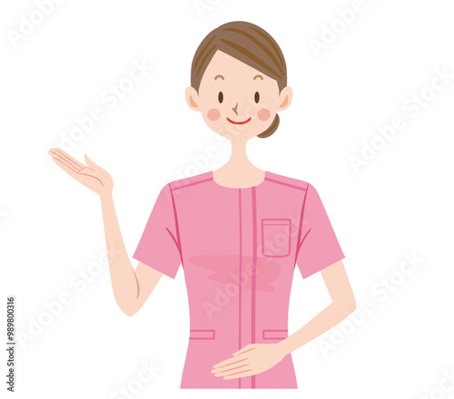 看護師　イラスト　美容　受付　エステ　介護	