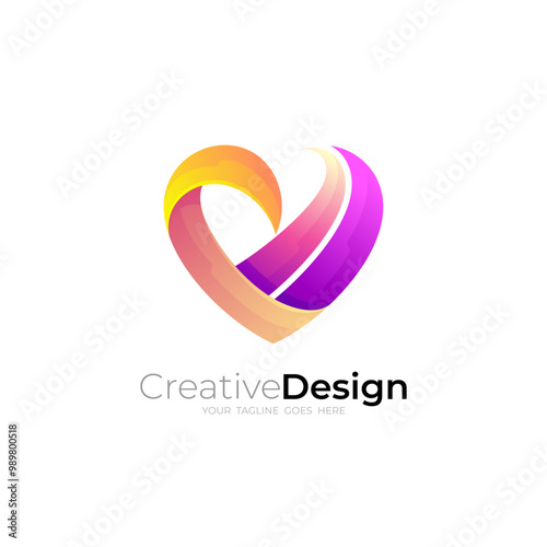 Hearth care logo vector, unity design with community logos