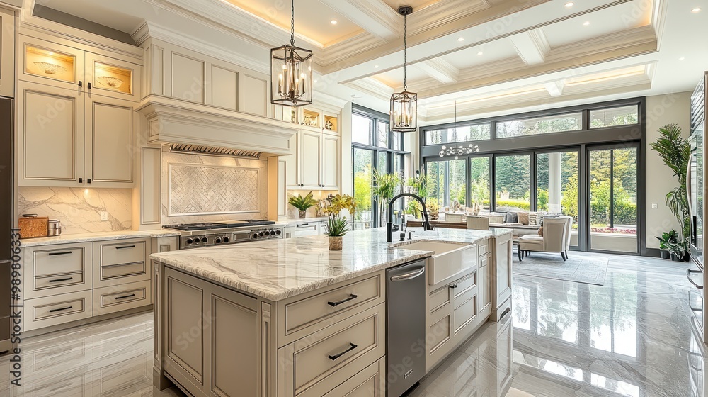 Modern Kitchen Design With Large Windows Modern Kitchen Design With Large Windows