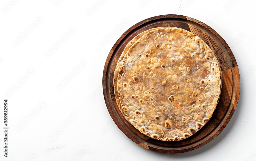 Plate of tasty Obbattu with on white background. Plate of tasty Obbattu with on white background.