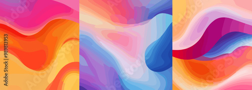 abstract colorful background with waves