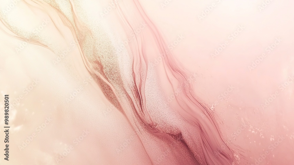 Fototapeta premium Blurred pink, brown and beige gradient background. Cover for poster, placard, product presentation. Banner for website. Wallpaper, screensaver. Textured background with noise effect.