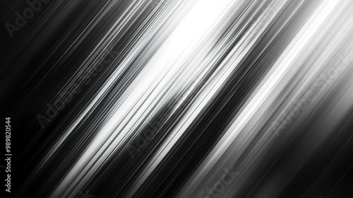  Black, white and gray blurred gradient background. Cover for poster, poster, product presentation. Banner for website. Desktop background, screensaver. Textured background with noise effect.