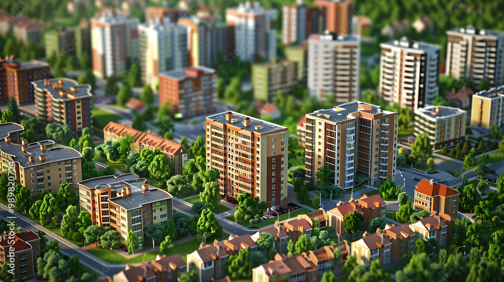 Fototapeta premium 3d city