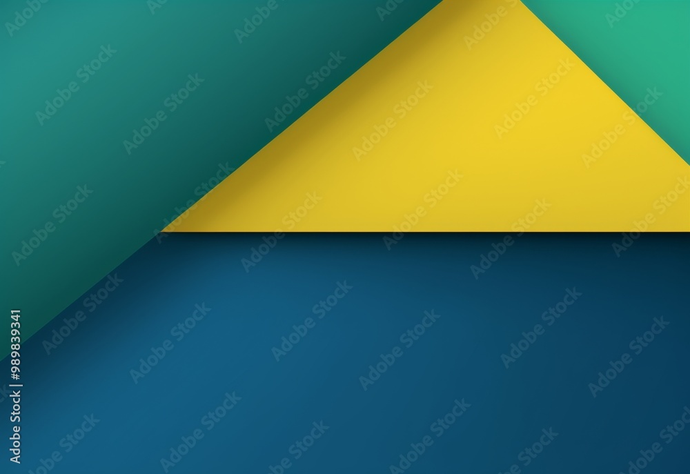 a blue, green, and yellow color scheme with a simple geometric design a blue, green, and yellow color scheme with a simple geometric design