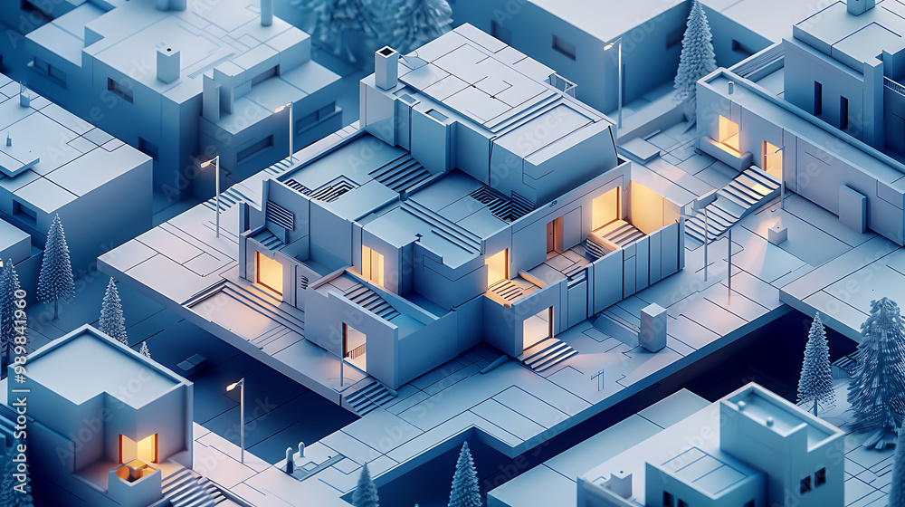 Fototapeta premium 3d building design