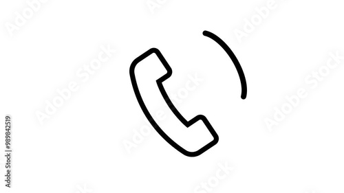 Incoming Call Icon Animation, phone interface ringing to answer the call. isolated transparent alpha channel