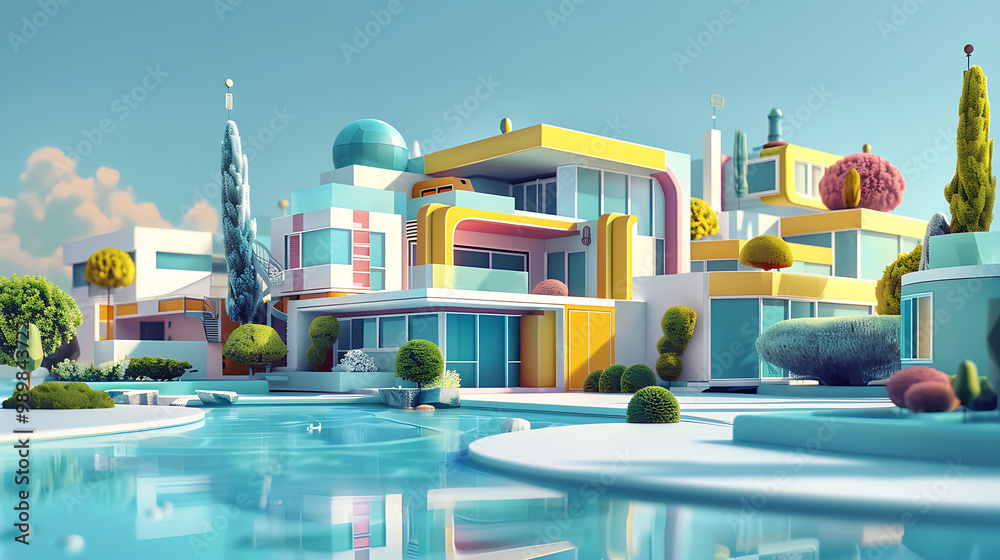 Fototapeta premium 3d building design