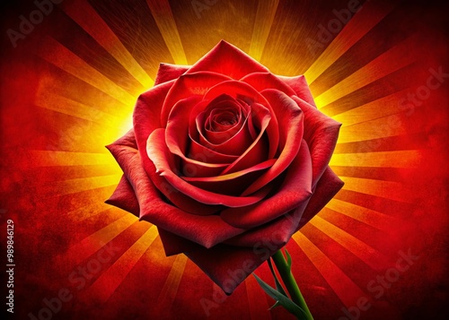 Artistic representation of rose socialism concept with vibrant colors and abstract design elements