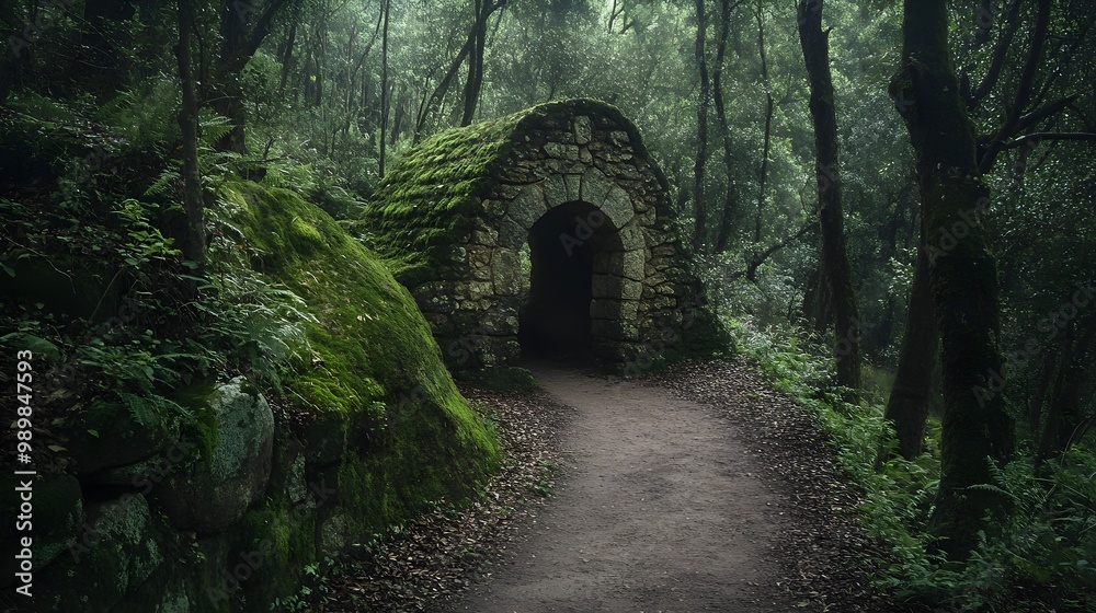 Dirt path green forest park passing through nature image Dirt path green forest park passing through nature image