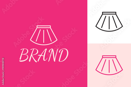 Minimalist Skirt Vector Logo Template