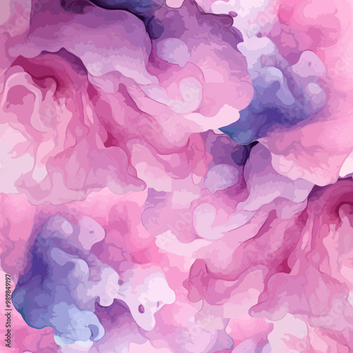 12x12 - Water Colors  - 12x12_Water Colors_Swirl_Pink Purple Dark Pink photo