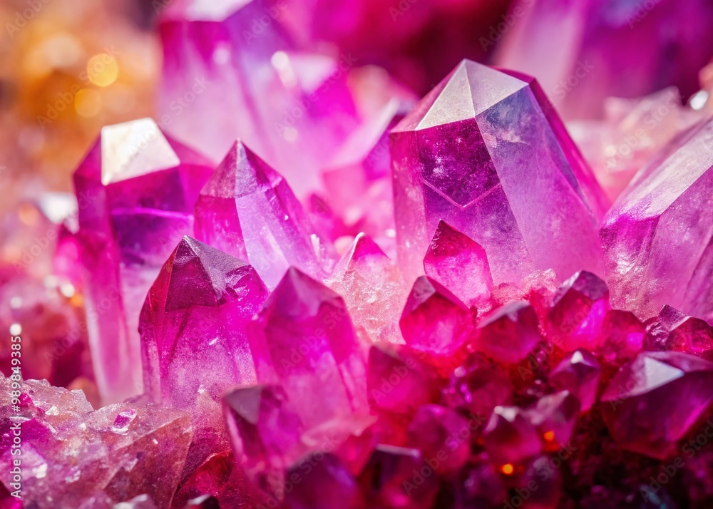 Beautiful close-up of rose pink quartz crystal with natural patterns and textures for decorative use