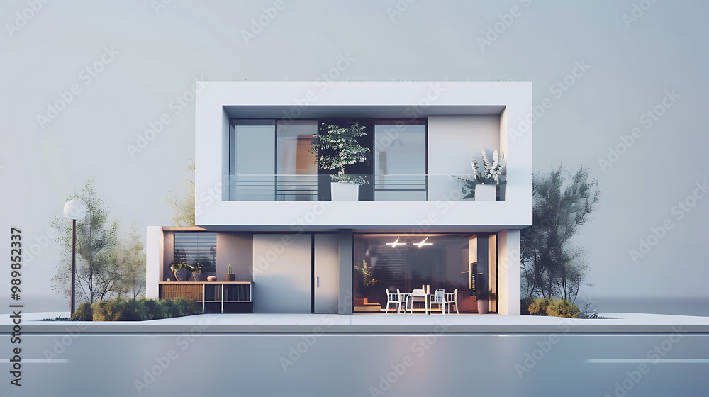 3d render house exterior