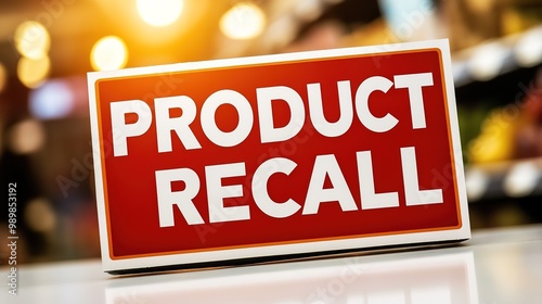 Recalled product labeled with the words 