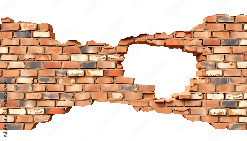 brick wall isolated on transparent background with space for text or image. brick wall isolated on transparent background with space for text or image.
